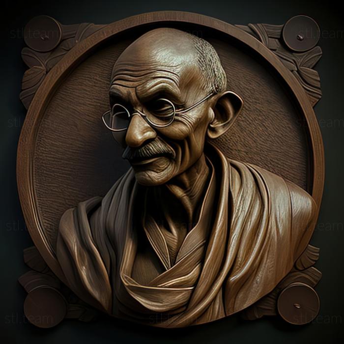 Heads Gandhi